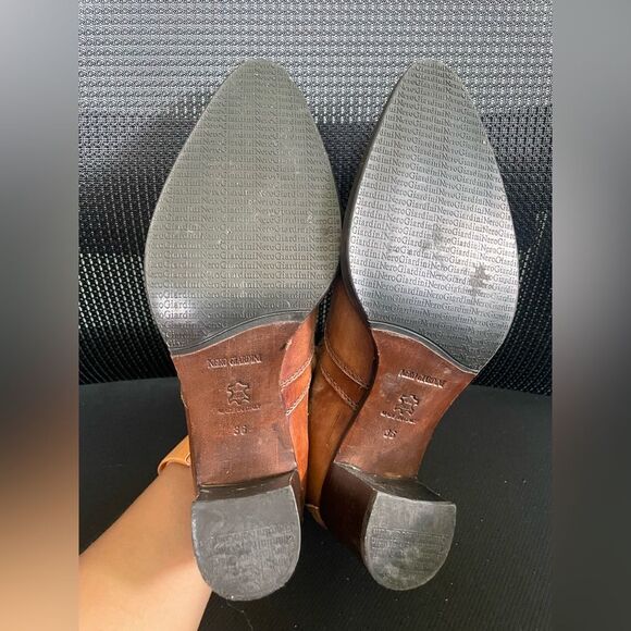 Nero Giardini Brown Leather Pointed Ankle Bootie Sz EU 36 US 6 - Picture 9 of 10